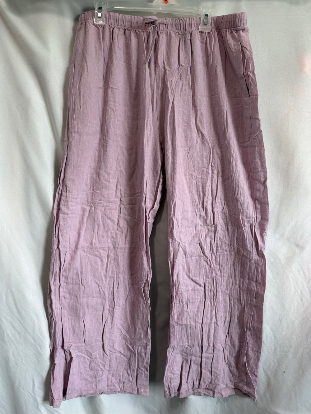 Women’s Wide-Leg Drawstring Pants in Lavender